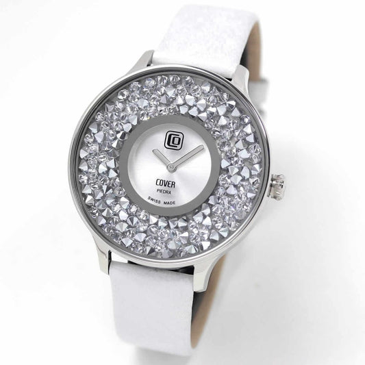COVER(コヴァー) TREND PIEDRA Co158.01 ホワイト 女性用腕時計