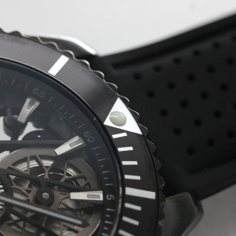 正美堂オリジナル腕時計/オールブラックスケルトン/スイス製手巻き式ムーブメント/db6-055