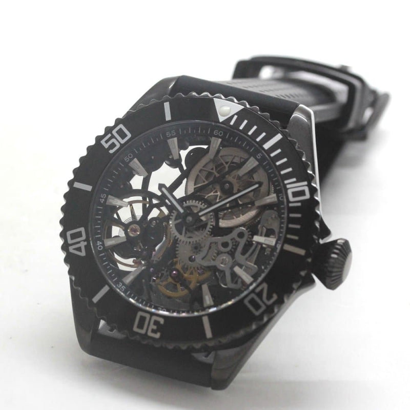 正美堂オリジナル腕時計/オールブラックスケルトン/スイス製手巻き式ムーブメント/db6-055