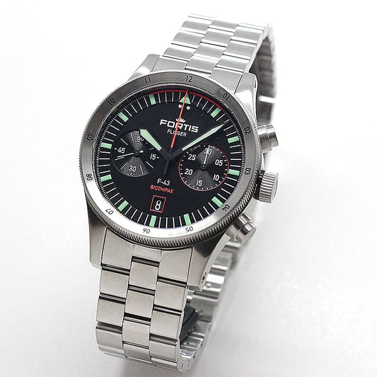 フォルティス(FORTIS)フリーガー F-43 Bicompax(バイコンパックス) F.424.0004 クロノグラフ 腕時計