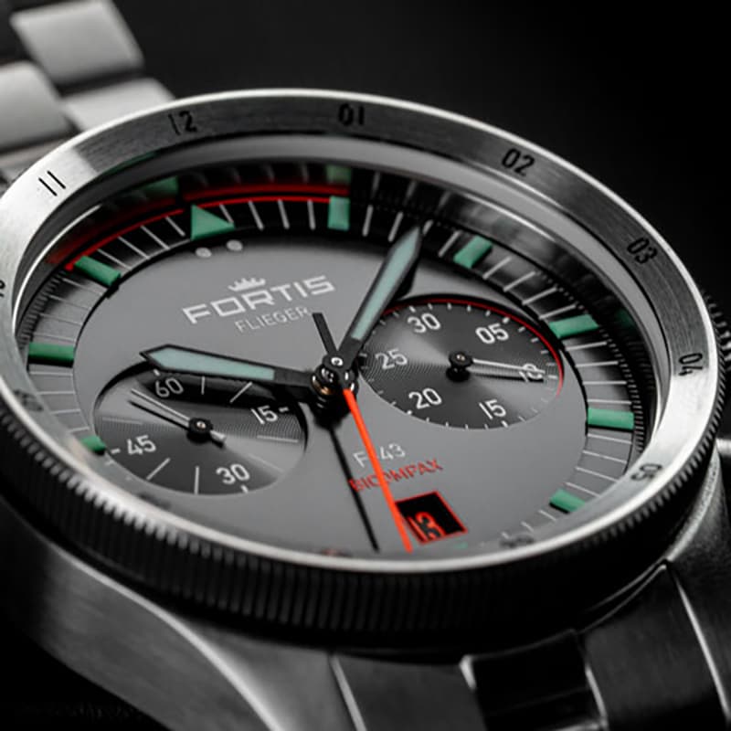 フォルティス(FORTIS)フリーガー F-43 Bicompax(バイコンパックス) F.424.0004 クロノグラフ 腕時計