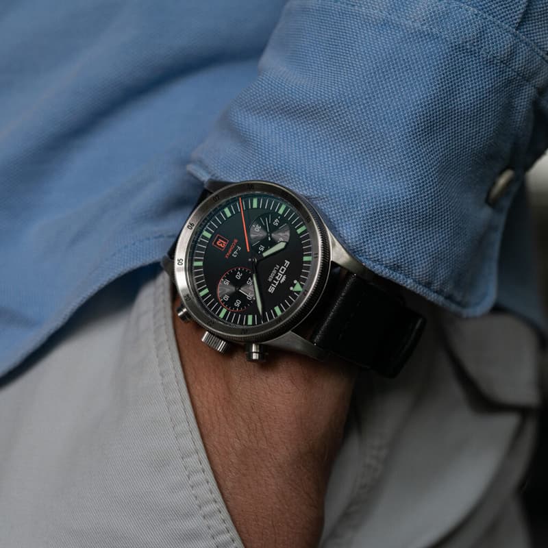 フォルティス(FORTIS)フリーガー F-43 Bicompax(バイコンパックス) 424.0005 クロノグラフ 腕時計