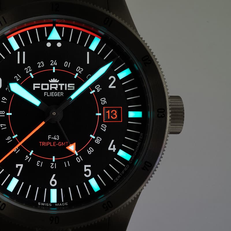 フォルティス(FORTIS)フリーガー F-43 トリプルGMT(Triple GMT) F.426.0000 腕時計