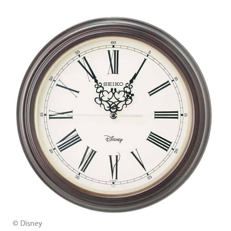 SEIKO セイコー 大人ディズニー 木枠 電波掛け時計 FS507B 濃茶 – 正美