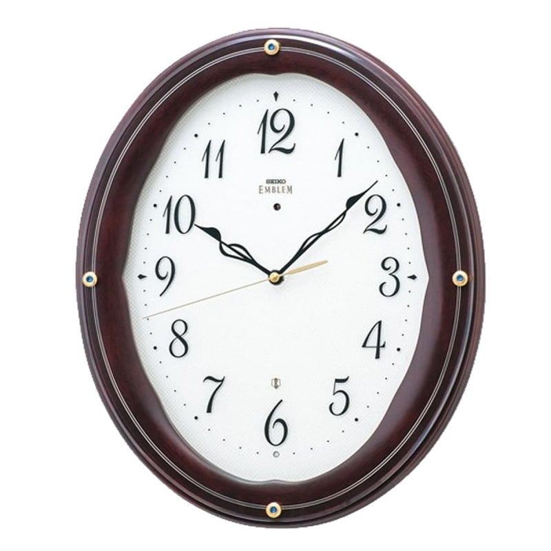 SEIKO EMBLEM(セイコー エムブレム)木枠 電波掛け時計 HS552B マホガニー