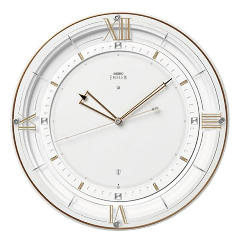SEIKO EMBLEM(セイコー エムブレム)電波掛け時計 HS556W 白【グリーン購入法適合商品】