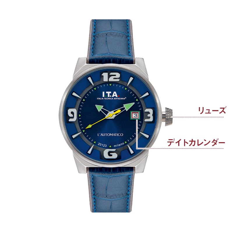I.T.A.(アイティーエー) オートマティコ/自動巻き/ミッドナイトブルー/500本限定/ 26.00.03 腕時計