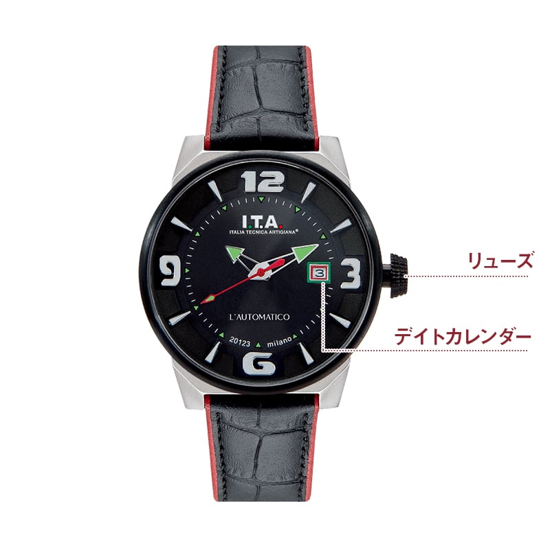 I.T.A.(アイティーエー) オートマティコ/自動巻き/ブラック/500本限定/ 26.00.04 腕時計