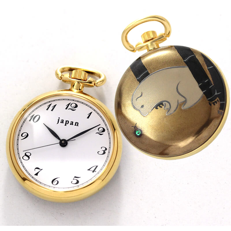 japan(ジャパン) 蒔絵懐中時計 松木大輔 神坂雪佳狗児 ja-004