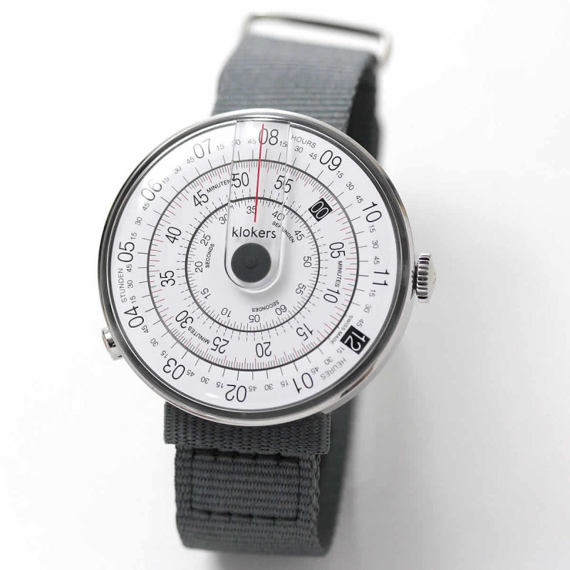 klokers(クロッカーズ) KLOK-01-D2 腕時計とklokers(クロッカーズ)腕時計用ベルト Textile strap KLINK-03 グレー セット