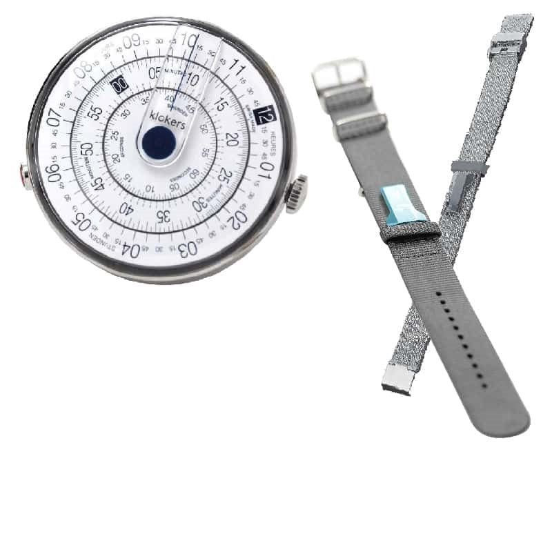klokers(クロッカーズ) 時計本体と専用ベルト2種類(グレーとメッシュベルト)の3点セット KLOK01D4-03-MC1-05 腕時計