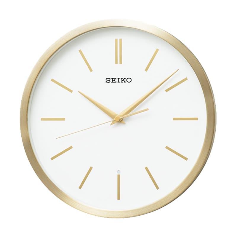 SEIKO セイコー スタンダード 金属枠 電波掛け時計 KX226G アルミ金色
