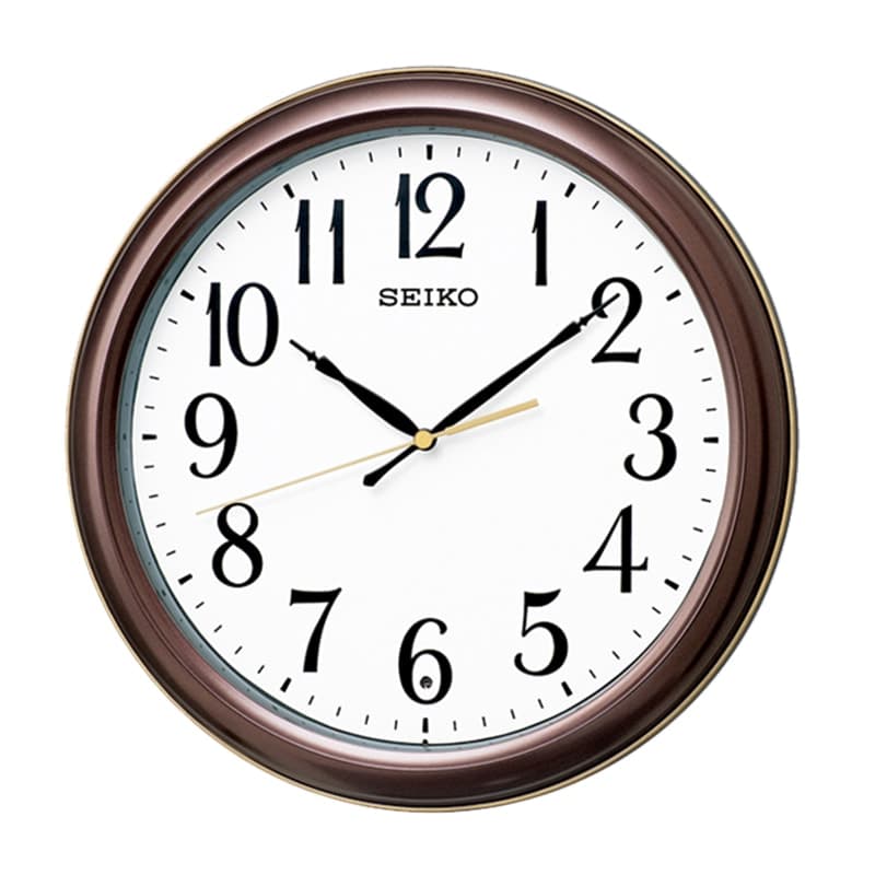 SEIKO セイコー スタンダード 電波掛け時計 KX234B 茶メタリック