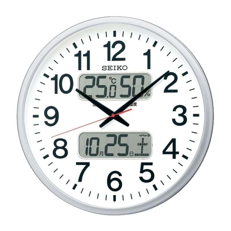 SEIKO セイコー オフィスタイプ 電波掛け時計 KX237S シルバー 50cm SEIKO セイコー オフィスタイプ 電波掛け時計 KX237S シルバー 50cm