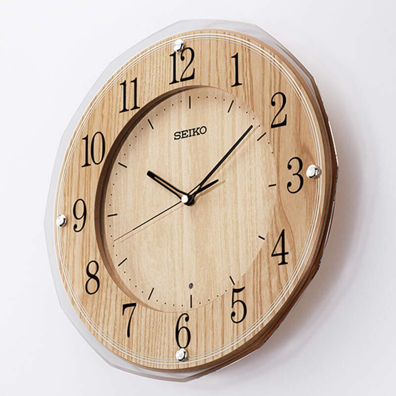 SEIKO Standard Wood Grain Radio-Controlled Wall Clock KX270B