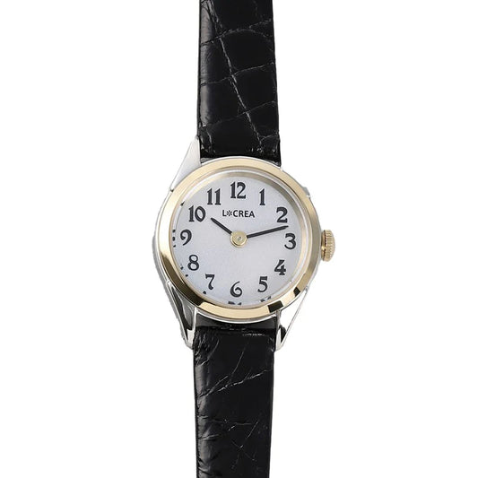 LCREA(ルクレア) RONDE ソーラー腕時計 LC2001-TGPCBK 本トカゲ革 ブラック