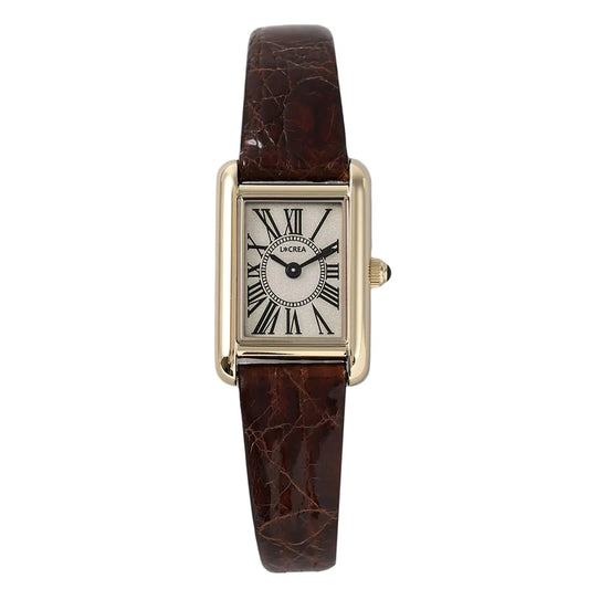 LCREA(ルクレア) PARALLELA ソーラー腕時計 LC2101-GPCBR 本ワニ革 ブラウン