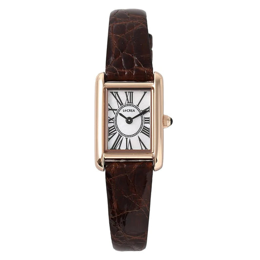 LCREA(ルクレア) PARALLELA ソーラー腕時計 LC2101-PGCBR 本ワニ革 ダークブラウン