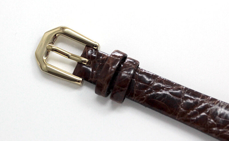 LCREA(ルクレア) PARALLELA ソーラー腕時計 LC2101-PGCBR 本ワニ革 ダークブラウン