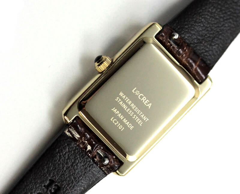 LCREA(ルクレア) PARALLELA ソーラー腕時計 LC2101-PGCBR 本ワニ革 ダークブラウン