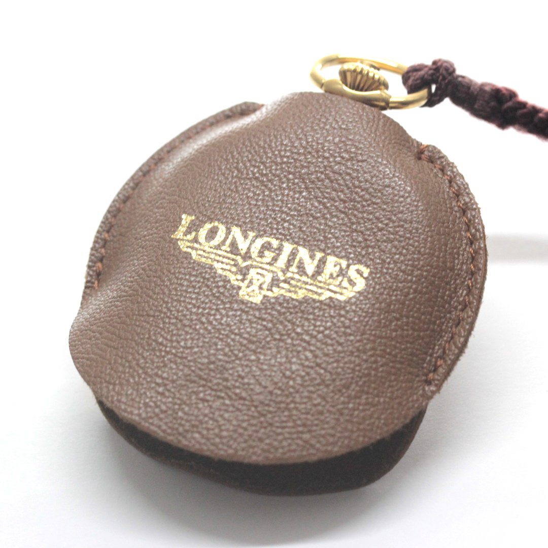 ロンジン / Longines / ヴィンテージ / 懐中時計/ゴールドカラー / ハンターケース ローマン数字/longines-157 革ケース