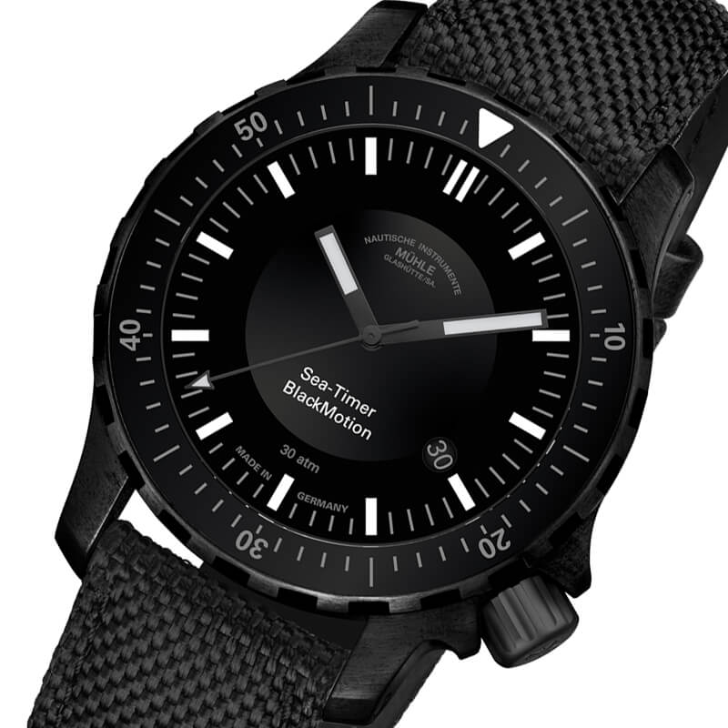 Muhle Glashutte(ミューレ・グラスヒュッテ) Sea-Timer BlackMotion 自動巻き 44mm ダイバーズ 腕時計 M1-41-83-NB