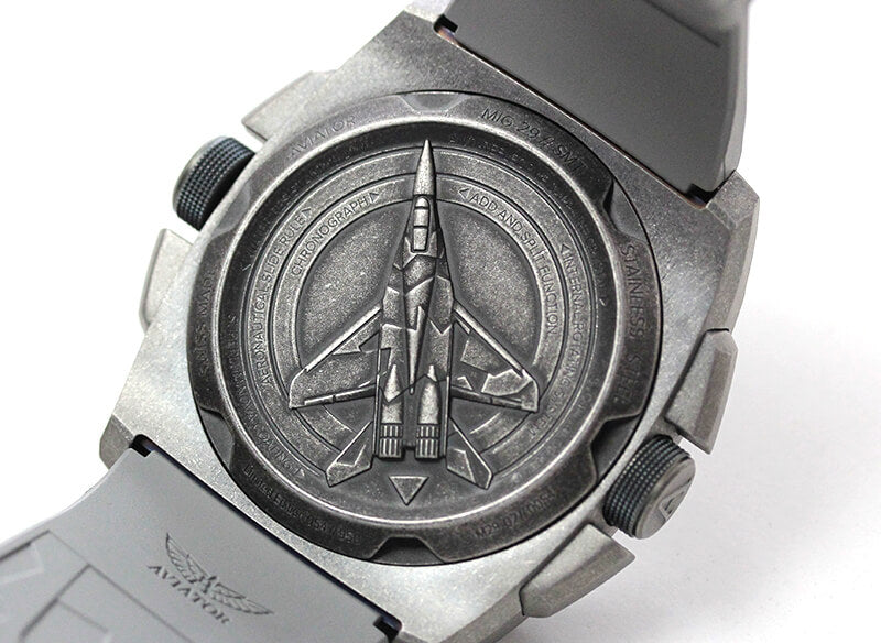 AVIATOR(アビエイター) MIG-29 SMT CHRONO(ミグ29 SMTクロノ) クォーツ パイロットウォッチ M.2.30.7.221.6 グレー 腕時計