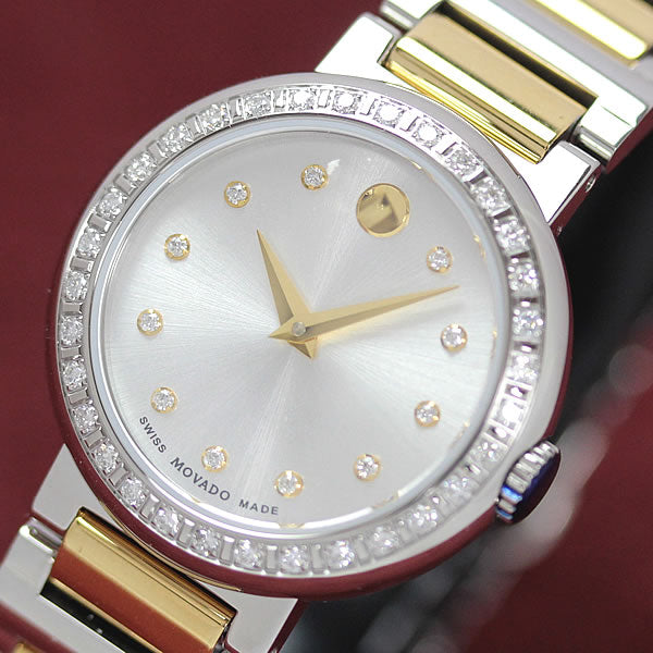 MOVADO(モバード)Concert(コンチェルト)女性用 M84.120.901S 0.062ctダイヤモンド/腕時計