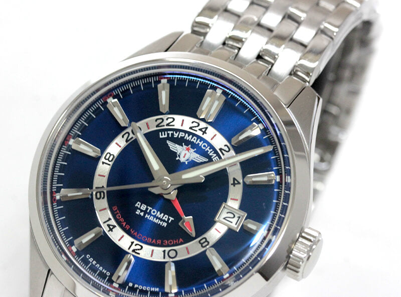 STURMANSKIE(シュトゥルマンスキー)OPEN SPACE GMT 自動巻き 腕時計 NH34-1891052B ブルーダイヤル