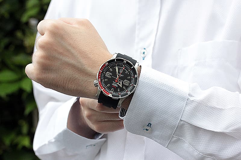 ボストーク・ヨーロッパ アンチャール世界限定モデル/手巻き機能あり/NH35A-510A587 ブラックラバーベルト 腕時計