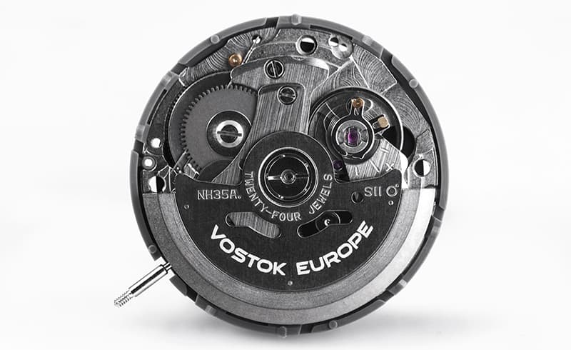 ボストーク・ヨーロッパ アンチャール世界限定モデル/手巻き機能あり/NH35A-510A587 ブラックラバーベルト 腕時計