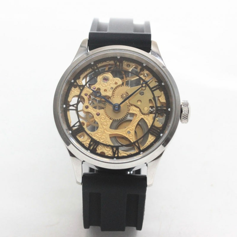 正美堂オリジナルウォッチ/腕時計/スケルトン/スイス製オールドユニタスムーブメント/old6497gb