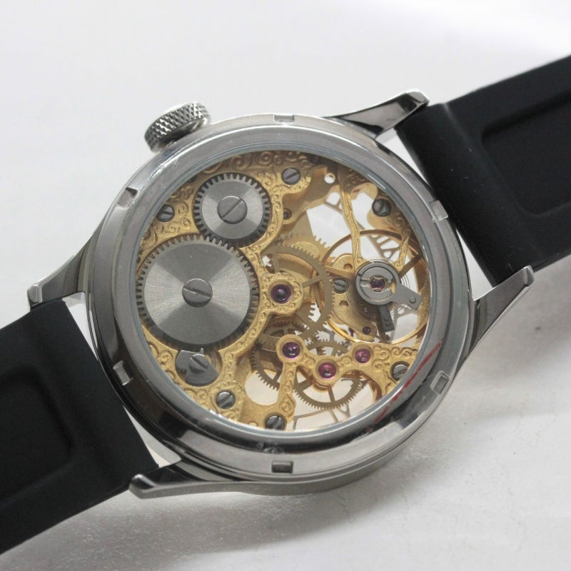 正美堂オリジナルウォッチ/腕時計/スケルトン/スイス製オールドユニタスムーブメント/old6497gs