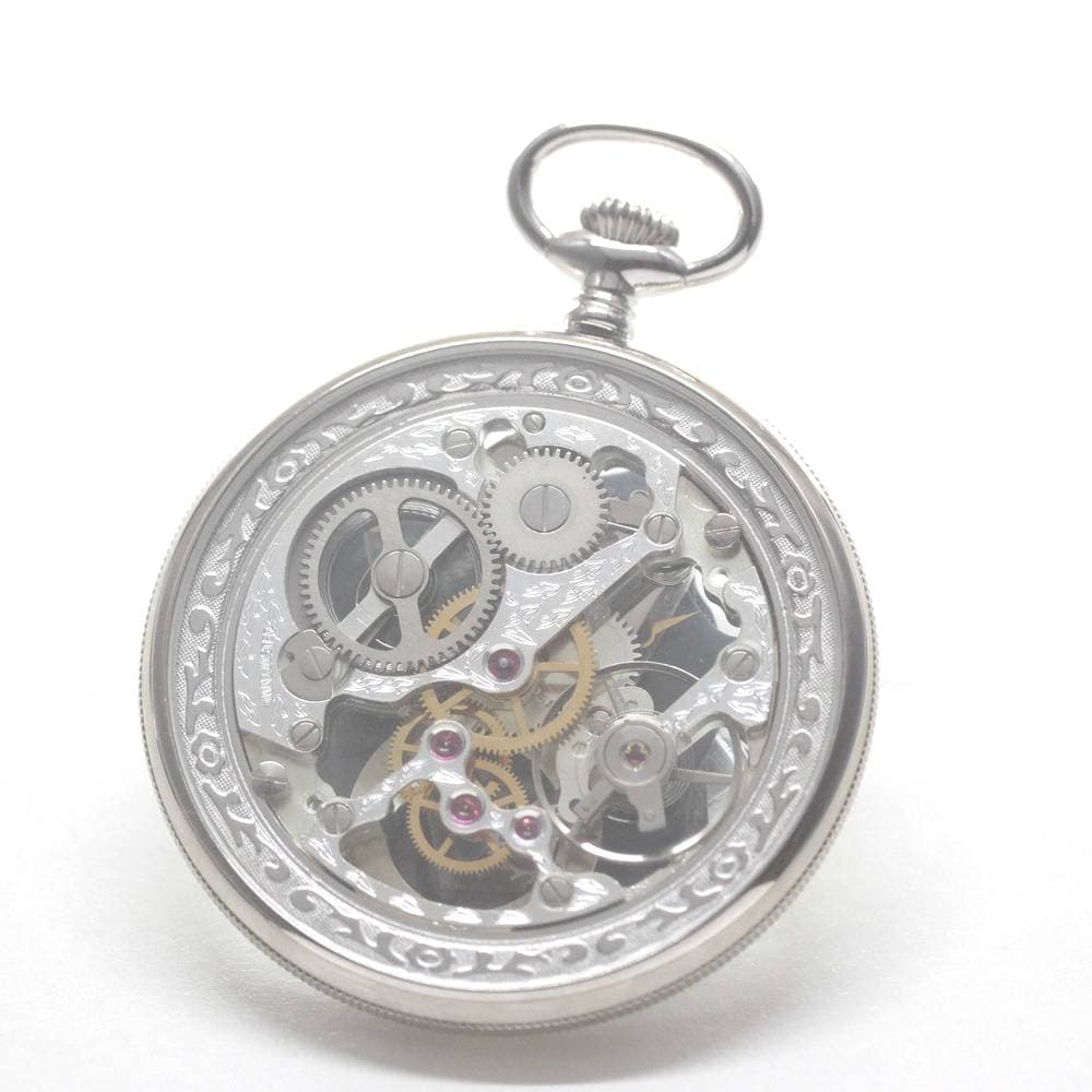 正美堂オリジナルウォッチ/懐中時計/リサイクルウォッチ/スケルトン/old6497pw-107