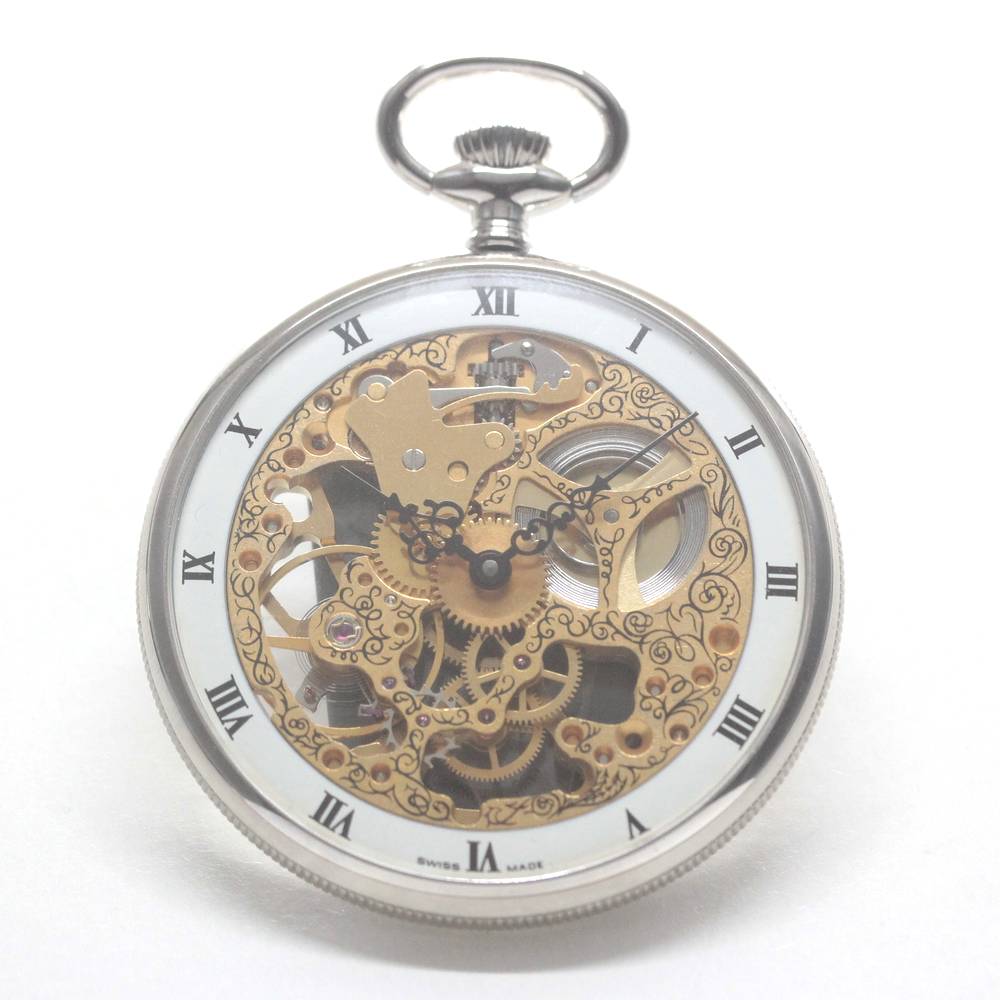 正美堂オリジナルウォッチ/懐中時計/リサイクルウォッチ/スケルトン/old6497pw-108