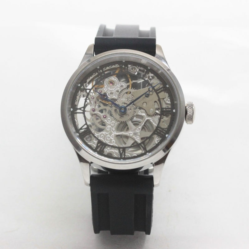 正美堂オリジナルウォッチ/腕時計/スケルトン/スイス製オールドユニタスムーブメント/old6497sb