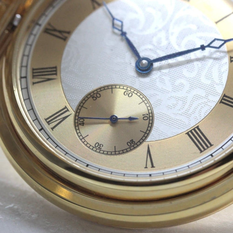 正美堂オリジナルウォッチ/懐中時計/ゴールドカラーハンターケース/スイス製オールドユニタス
