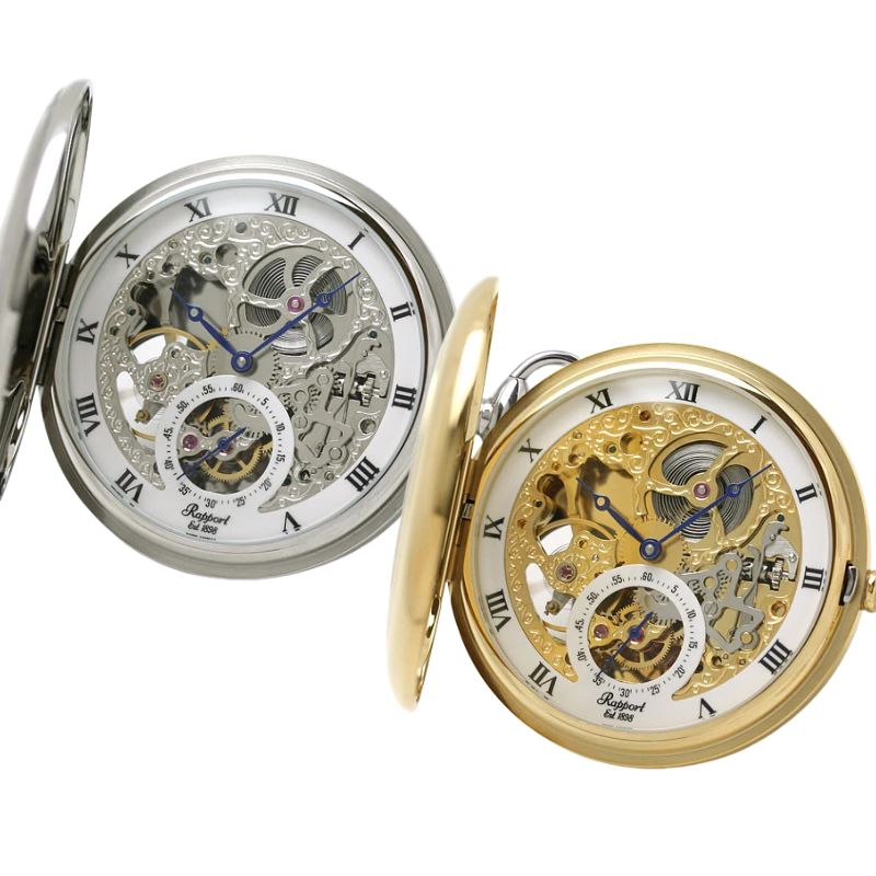 ラポート/Rapport/両開き スケルトン 懐中時計 PW44・PW45/ペア懐中