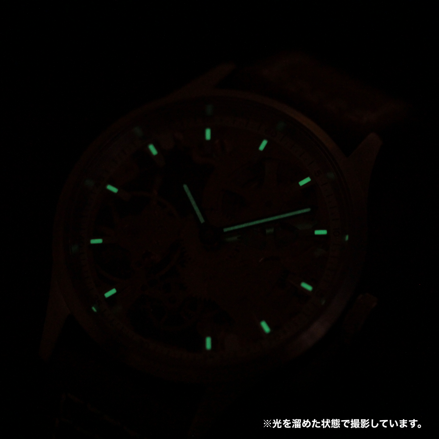 ロント(RONT) スイス製オールドユニタス手巻き式ムーブメント 腕時計 rou8g1-h35p3rd 蓄光 ルミノバ
