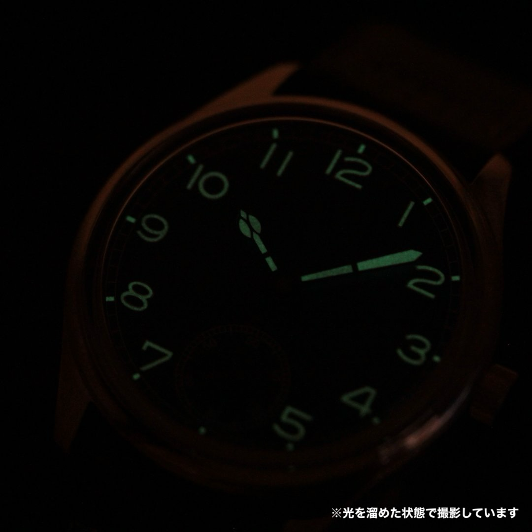 ロント(RONT) スイス製手巻き式オールドムーブメント 腕時計 rou8s2-d174p4ra 蓄光