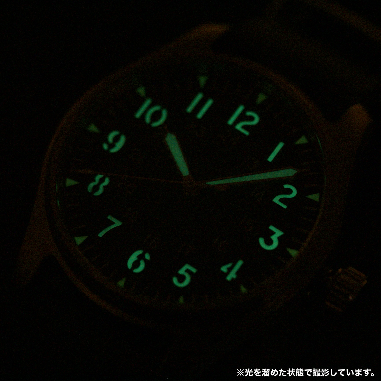 ロント(RONT) スイス製 自動巻き ムーブメント 腕時計 rstp1-a150a2n20armygreen 蓄光 ルミノバ 文字盤 針
