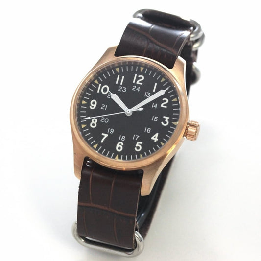 正美堂オリジナルウォッチ/ブロンズケース/ミリタリー/スイス製自動巻きムーブメント/s50atmstp111