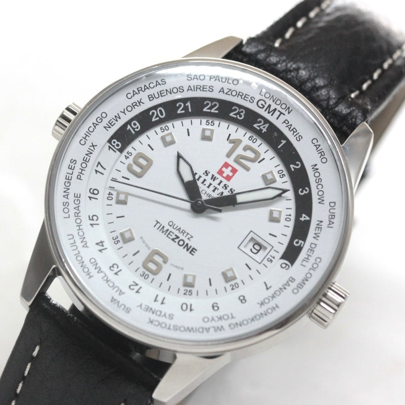 スイスミリタリー クロノ / SWISS MILITARY BY CHRONO / ワールドタイム 腕時計 / SM34007.04