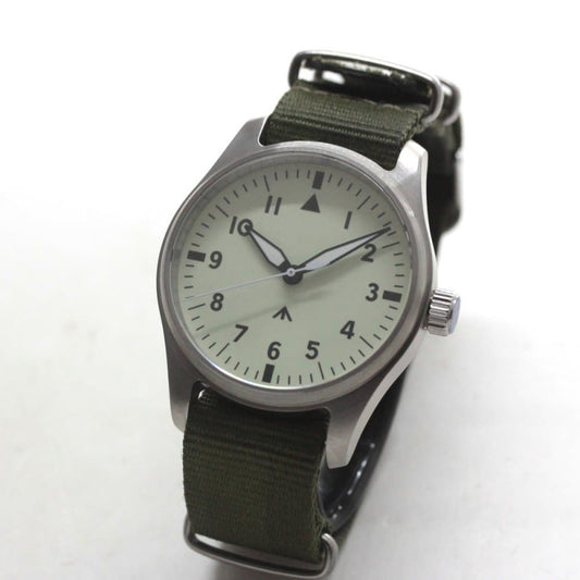 正美堂オリジナルウォッチ/ステンレスケース/ミリタリー/スイス製自動巻きムーブメント/stp111-111