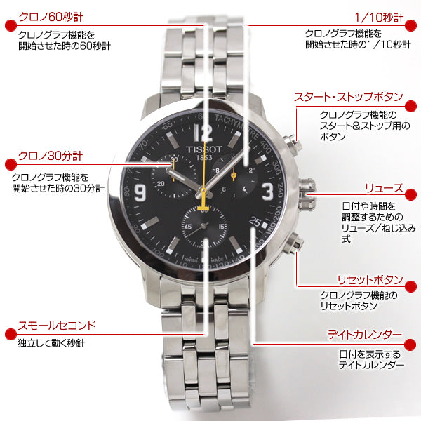 TISSOT(ティソ)T-SPORT PRC200 クロノグラフ クォーツ/ T055.417.11.057.00 腕時計