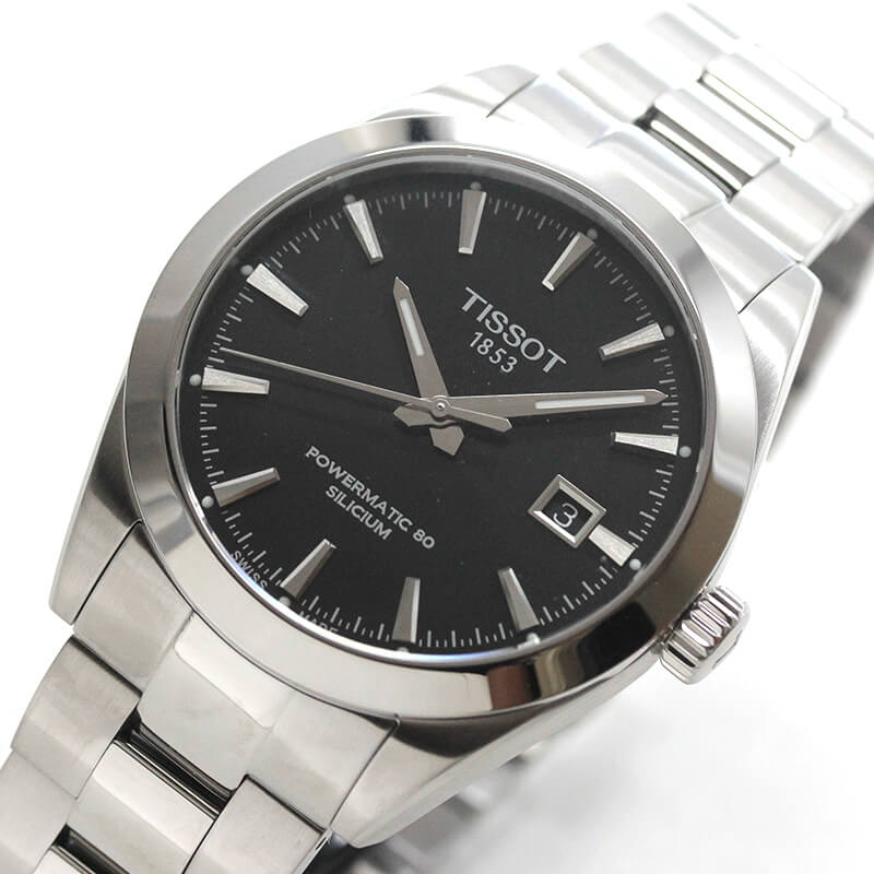 TISSOT(ティソ) Gentleman ジェントルマン オートマティック パワーマティック80 シリシウム 腕時計 ブラック T127.407.11.051.00