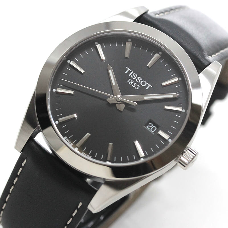 TISSOT(ティソ) Gentleman ジェントルマン クォーツ 腕時計 ブラック T127.410.16.051.00