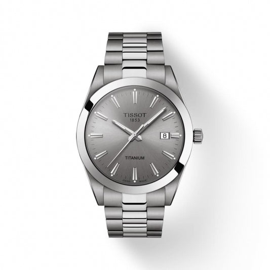 TISSOT(ティソ) Gentleman ジェントルマン クォーツ  チタン 腕時計 グレー T127.410.44.081.00