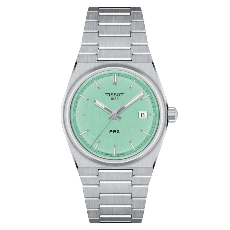 【最終値下げ】TISSOT PDX ライトグリーン TISSOT(ティソ) PRX ピーアールエックス 腕時計 35mm経 ライトグリーン