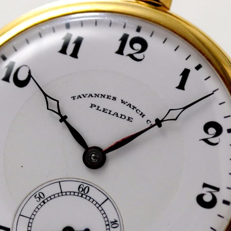 絶版モデルのタバン(TAVANNES)社製18k金無垢懐中時計